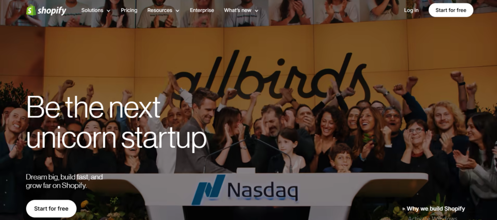Shopify login page