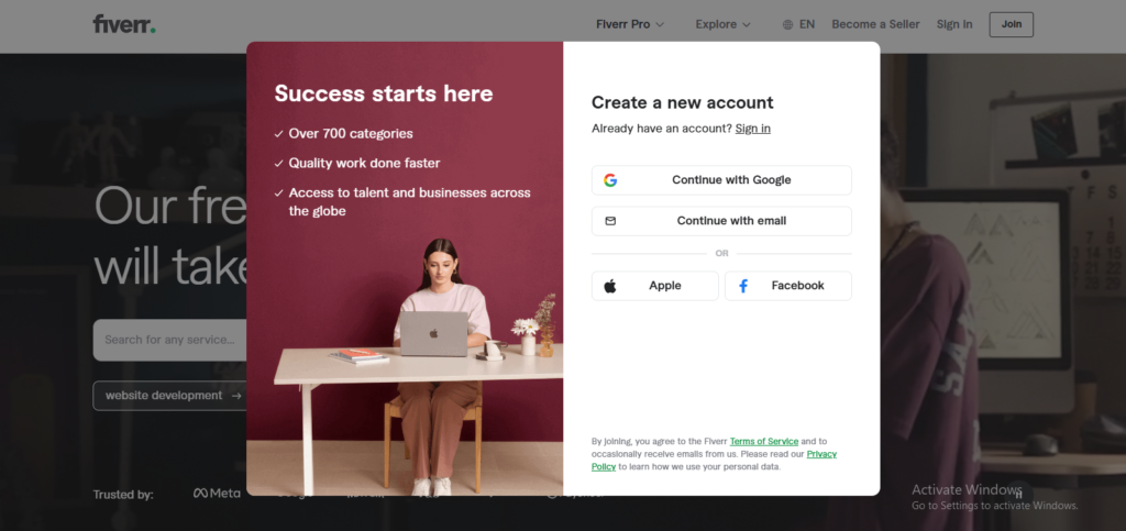 login interface 