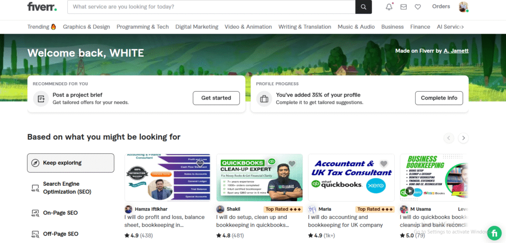 fiver online work from home