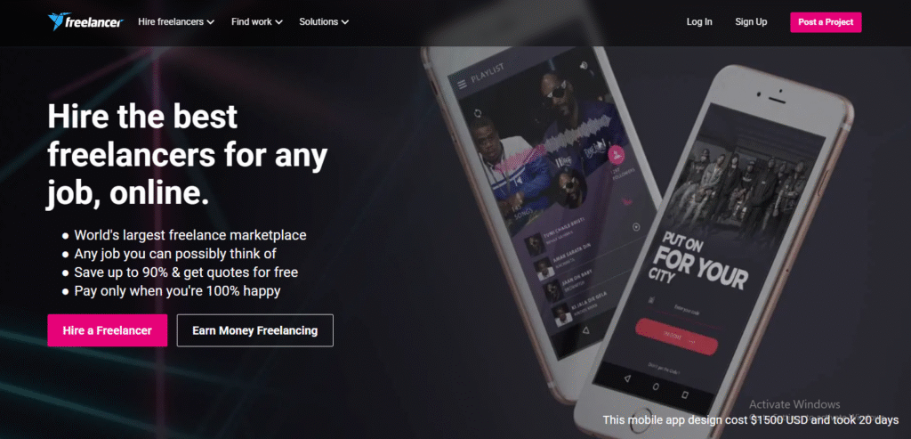 freelancer interface