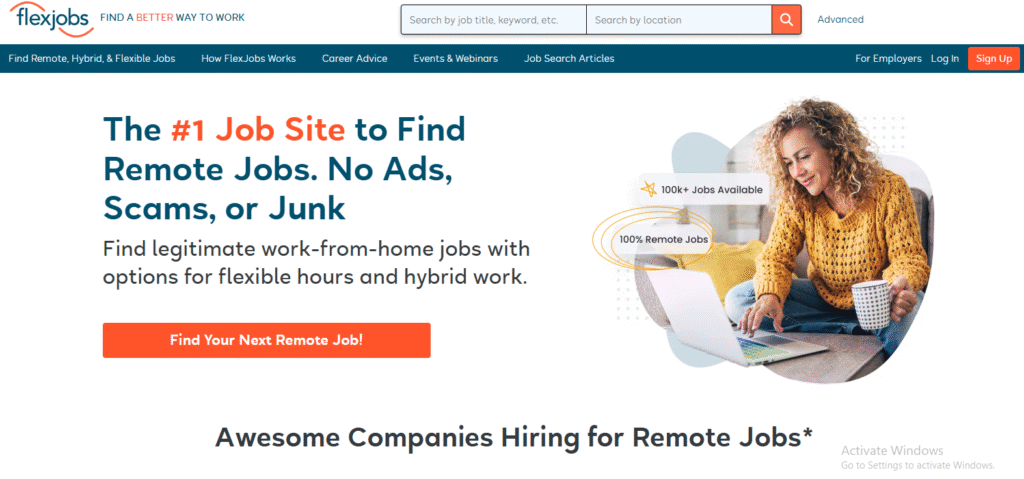 flex jobs interface