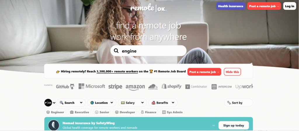 remote ok interface