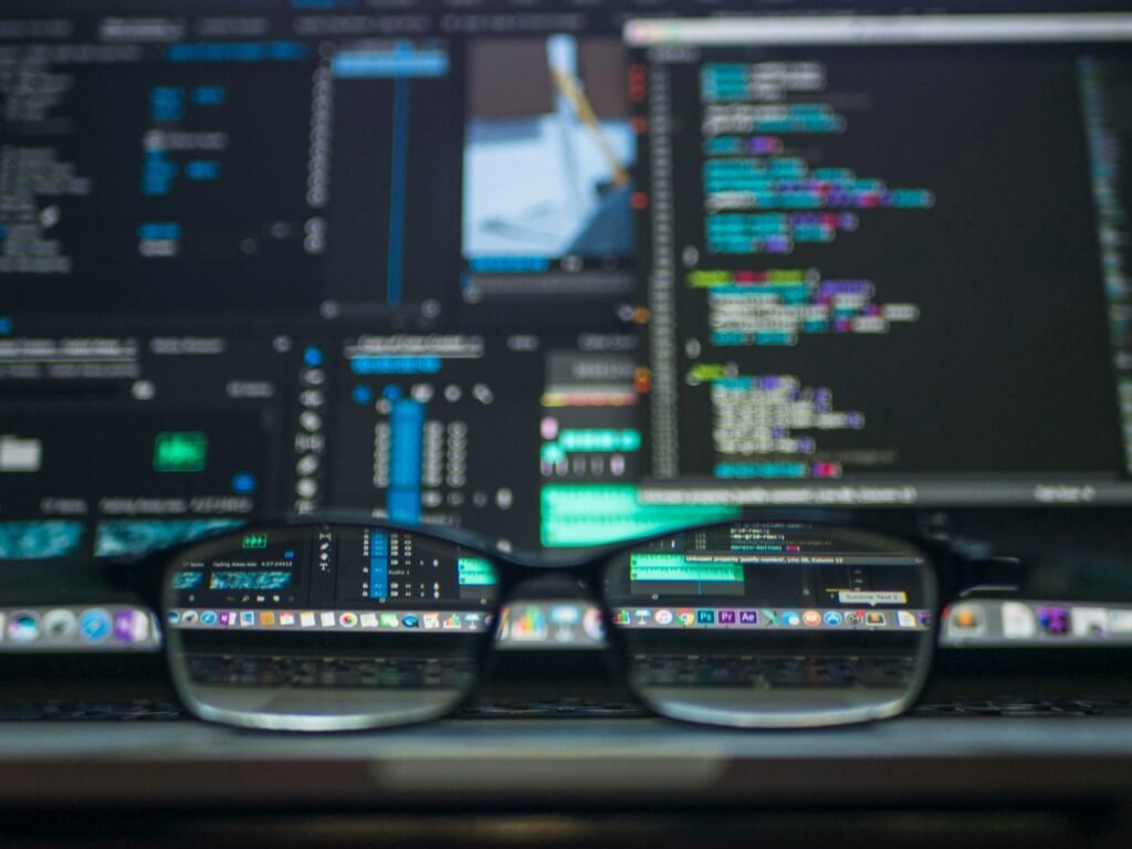 laptop open with web development