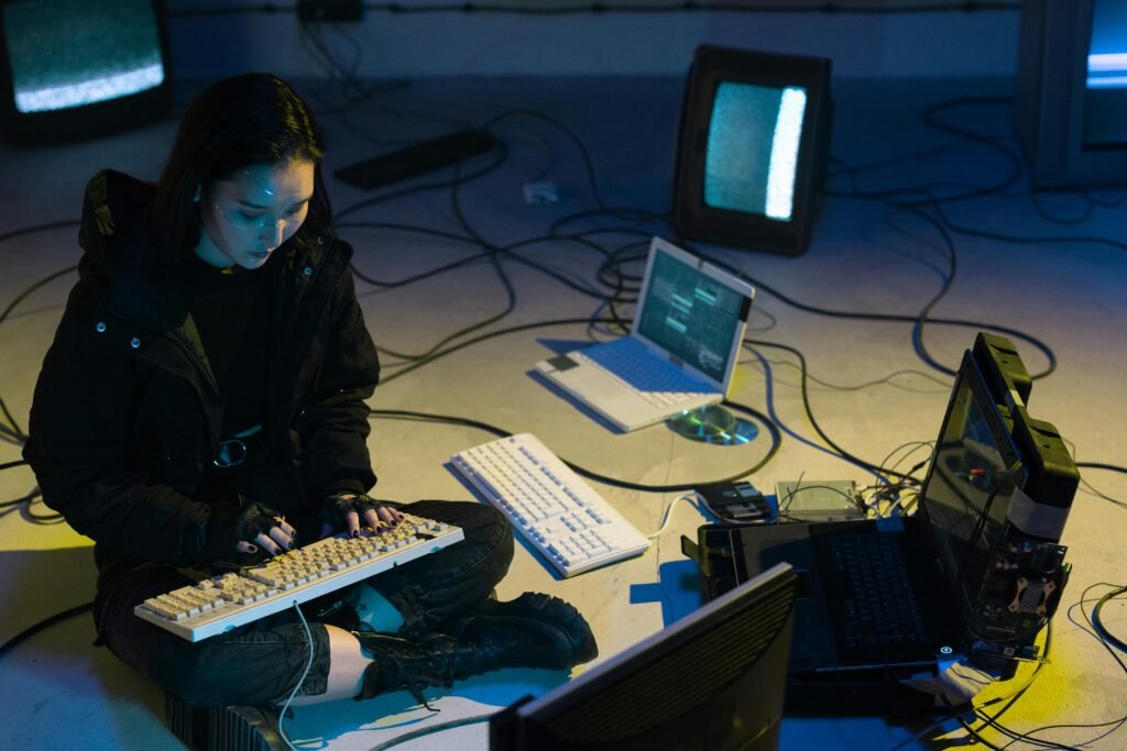 girl ethical hacker hacking