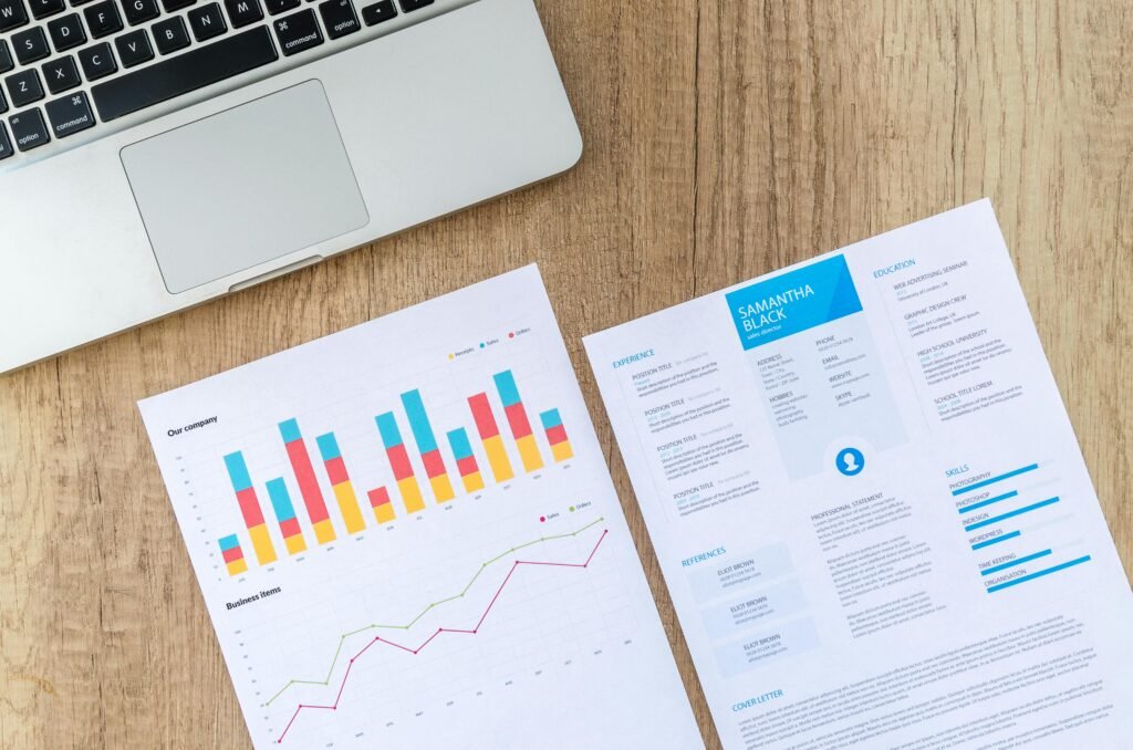 comparing resume with company sales and analytics