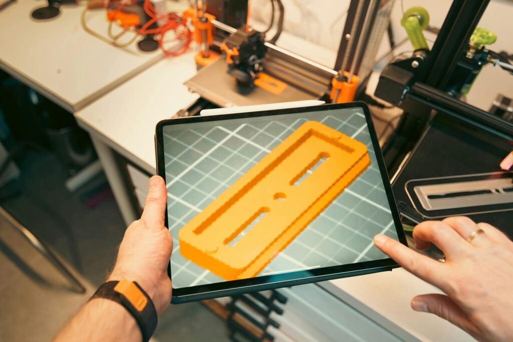 professional making 3d design on ipad